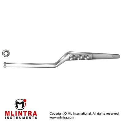 Yasargil Tumor Grasping Forceps Bayonet Shaped Stainless Steel, 22 cm - 8 3/4" Tip Size 3.0 mm Ø